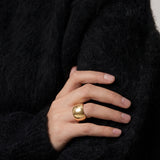 Cigar Band Ring Gold