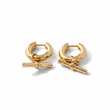 T-Bar Hoop Earrings Gold