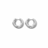 Medium Hoop Earrings Silver