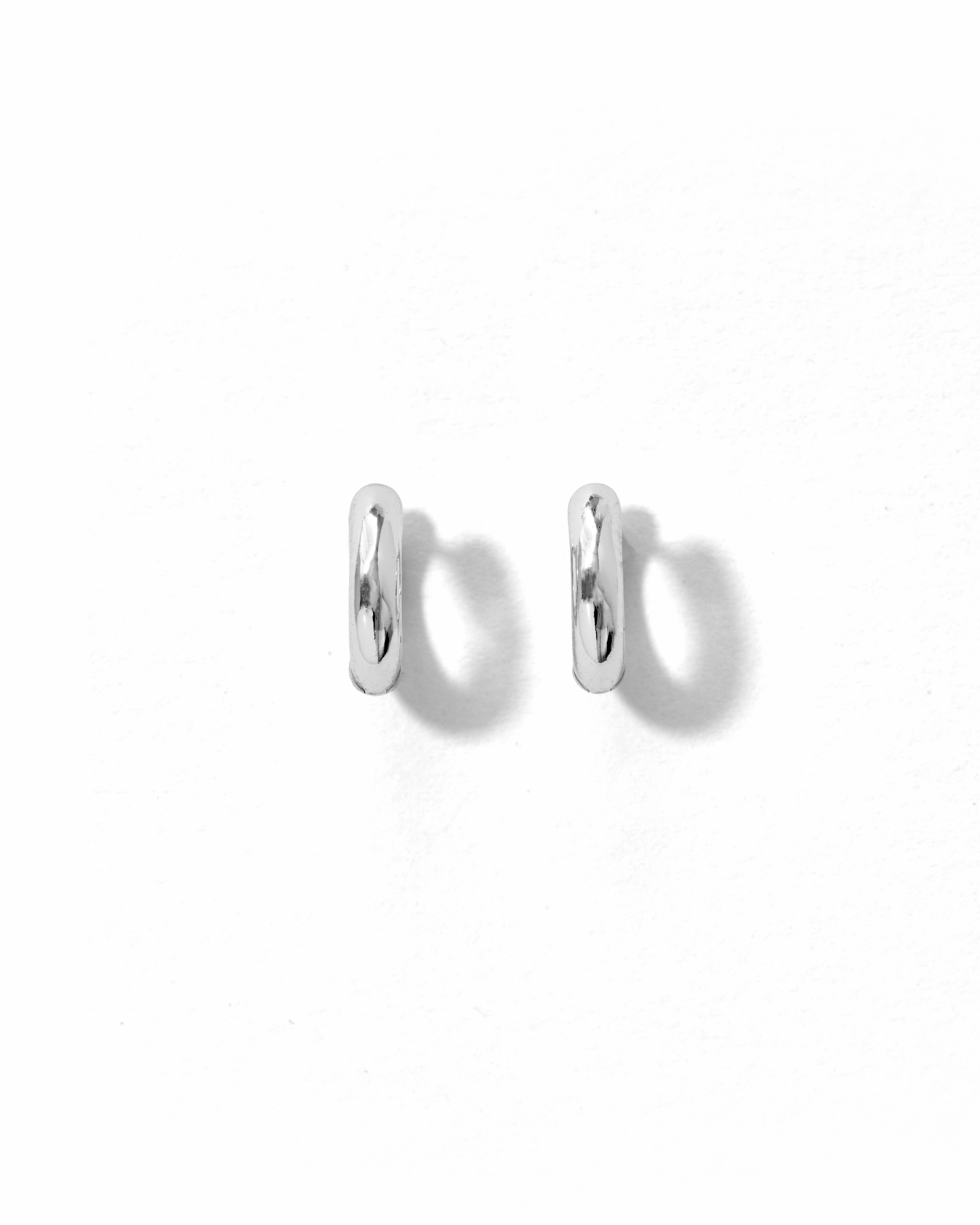 Medium Hoop Earrings Silver