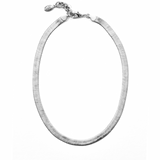 Herringbone Snake Necklace Silver