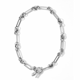 Chunky Belcher T-Bar Necklace Silver