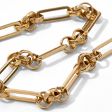 Chunky Belcher T-Bar Necklace Gold