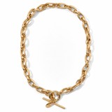 Link Chain T-Bar Necklace Gold