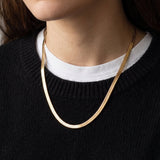 Herringbone Snake Necklace Gold