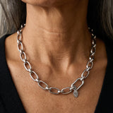 Short Chunky Chain Necklace Silver