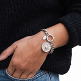 Disc Chain Bracelet Silver