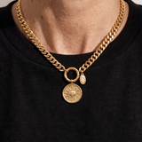 Disc Chain Necklace Gold