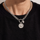 Disc Chain Necklace Silver
