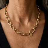 Short Chunky Chain Necklace Gold